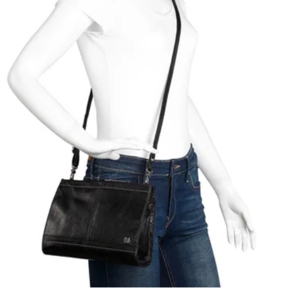 The Sak Iris 3-way Demi Adjustable Leather Crossbody Black - Picture 2 of 10